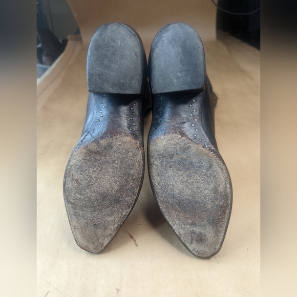 Lucchese Boots men's size 9D black leather classic Western cowboy boots. Great c - Picture 11 of 13